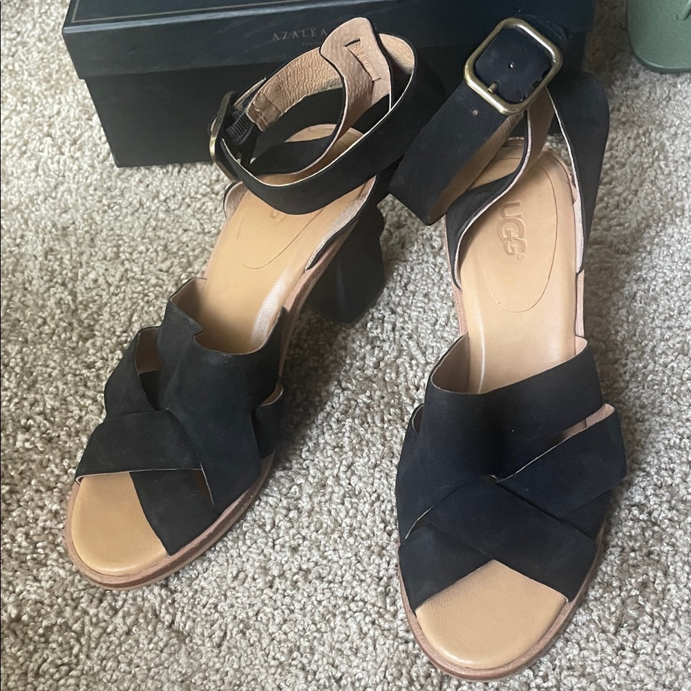 UGG Black and Tan Women's Heels